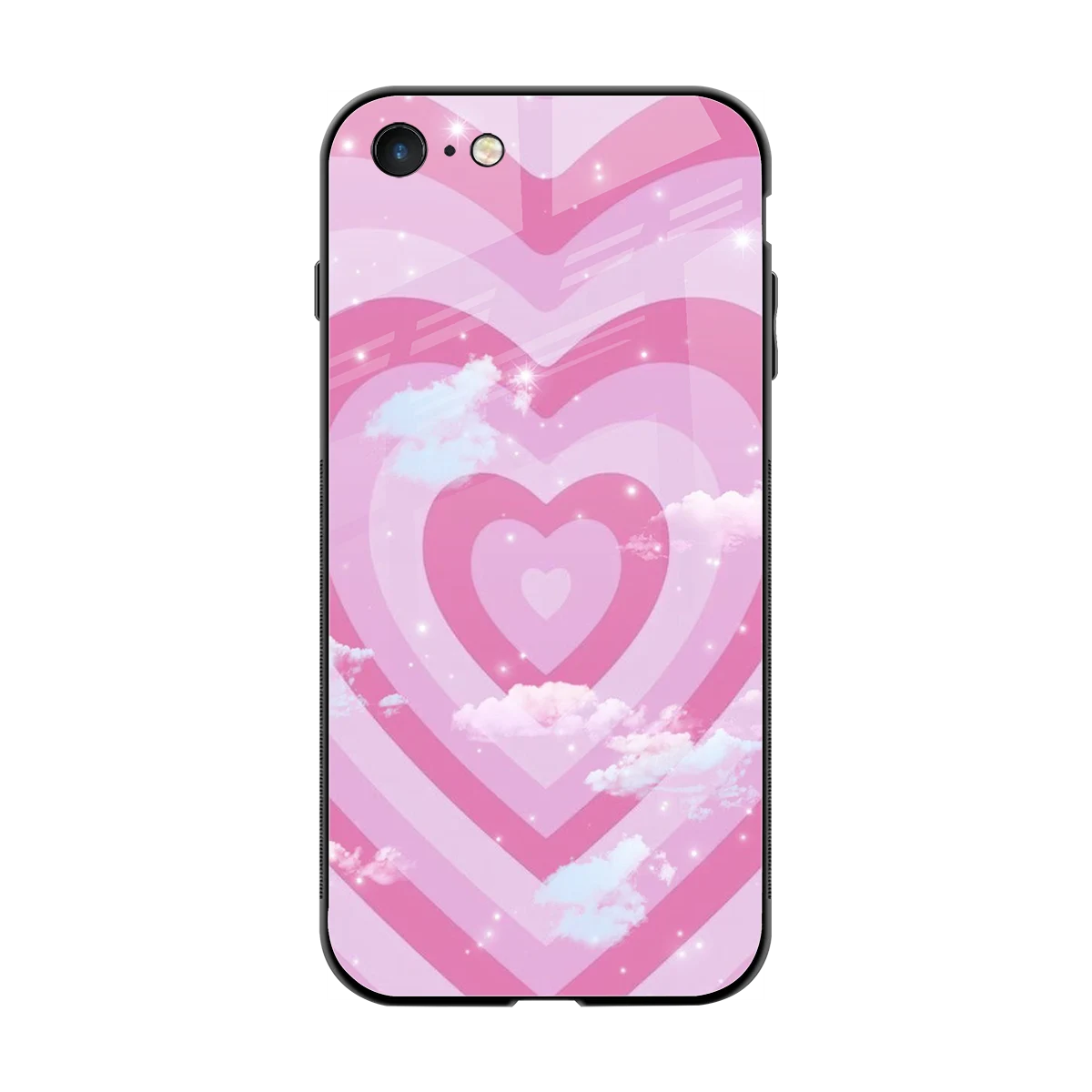 Hearts X Clouds back phone cover | glass case for iphone 8