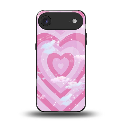 Hearts X Clouds back phone cover | glass case for iphone air