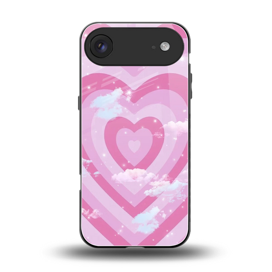 Hearts X Clouds back phone cover | glass case for iphone air
