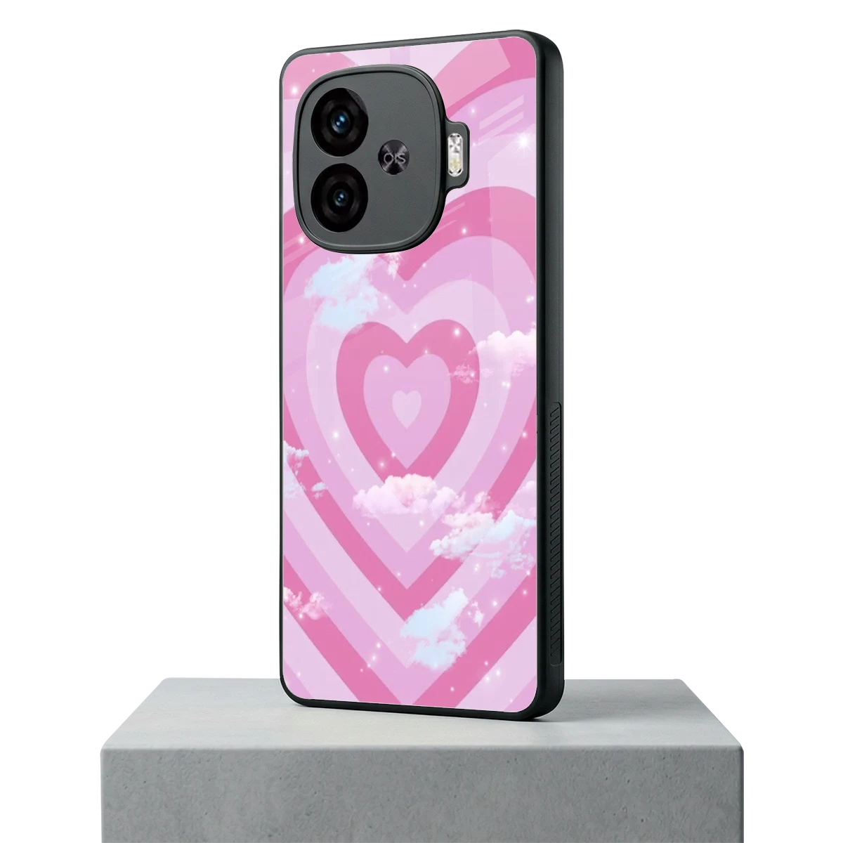 Hearts X Clouds iqoo neo 10r 5g mobile cover | shockproof glass phone case