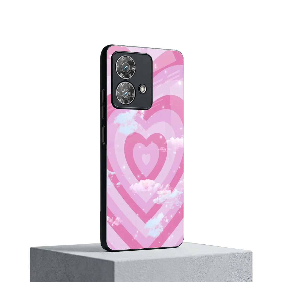 Hearts X Clouds motorola edge 40 neo 5g mobile cover | shockproof glass phone case
