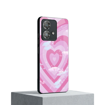 Hearts X Clouds motorola edge 40 neo 5g mobile cover | shockproof glass phone case