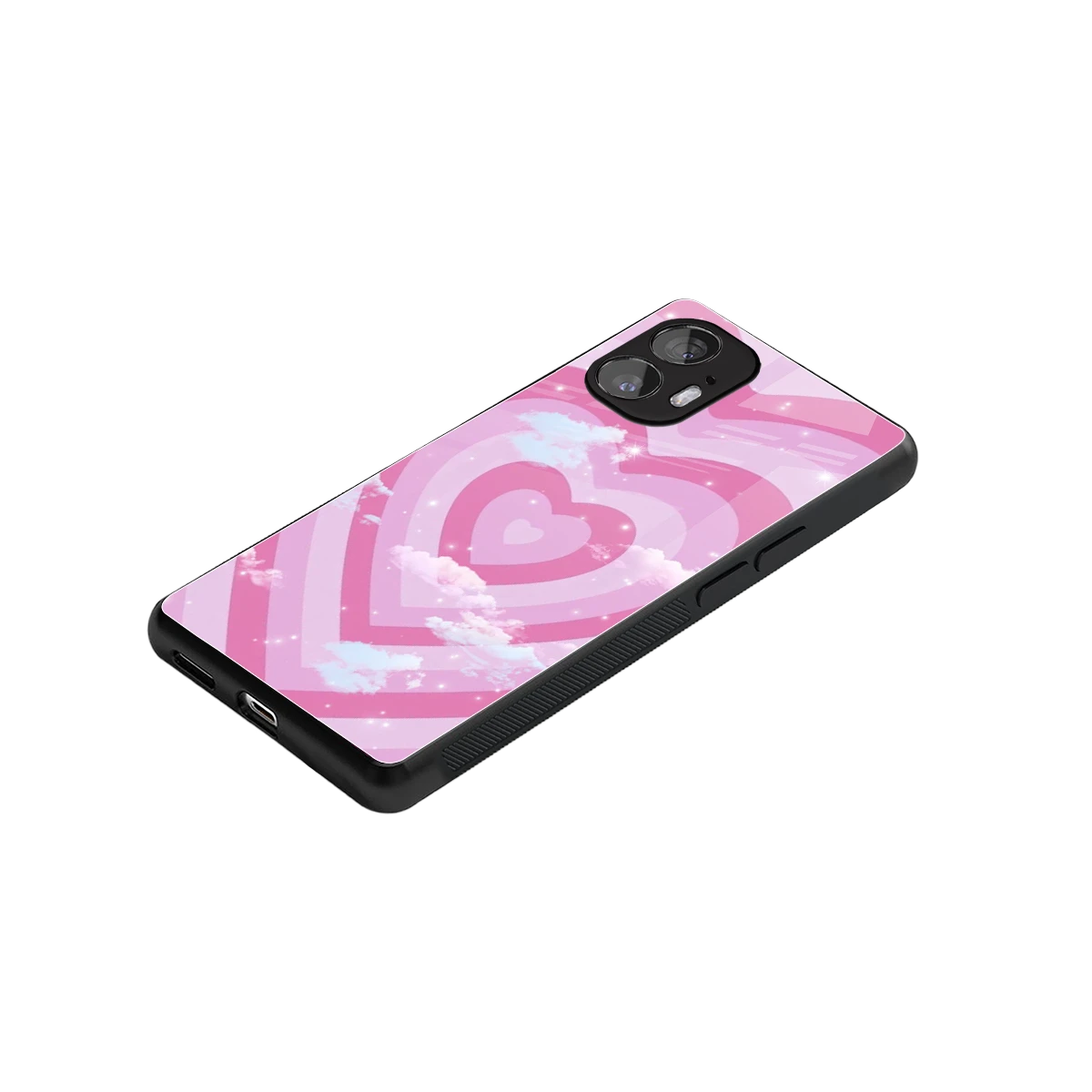 Hearts X Clouds stylish phone case for nothing phone 2 | glossy glass and slim fit