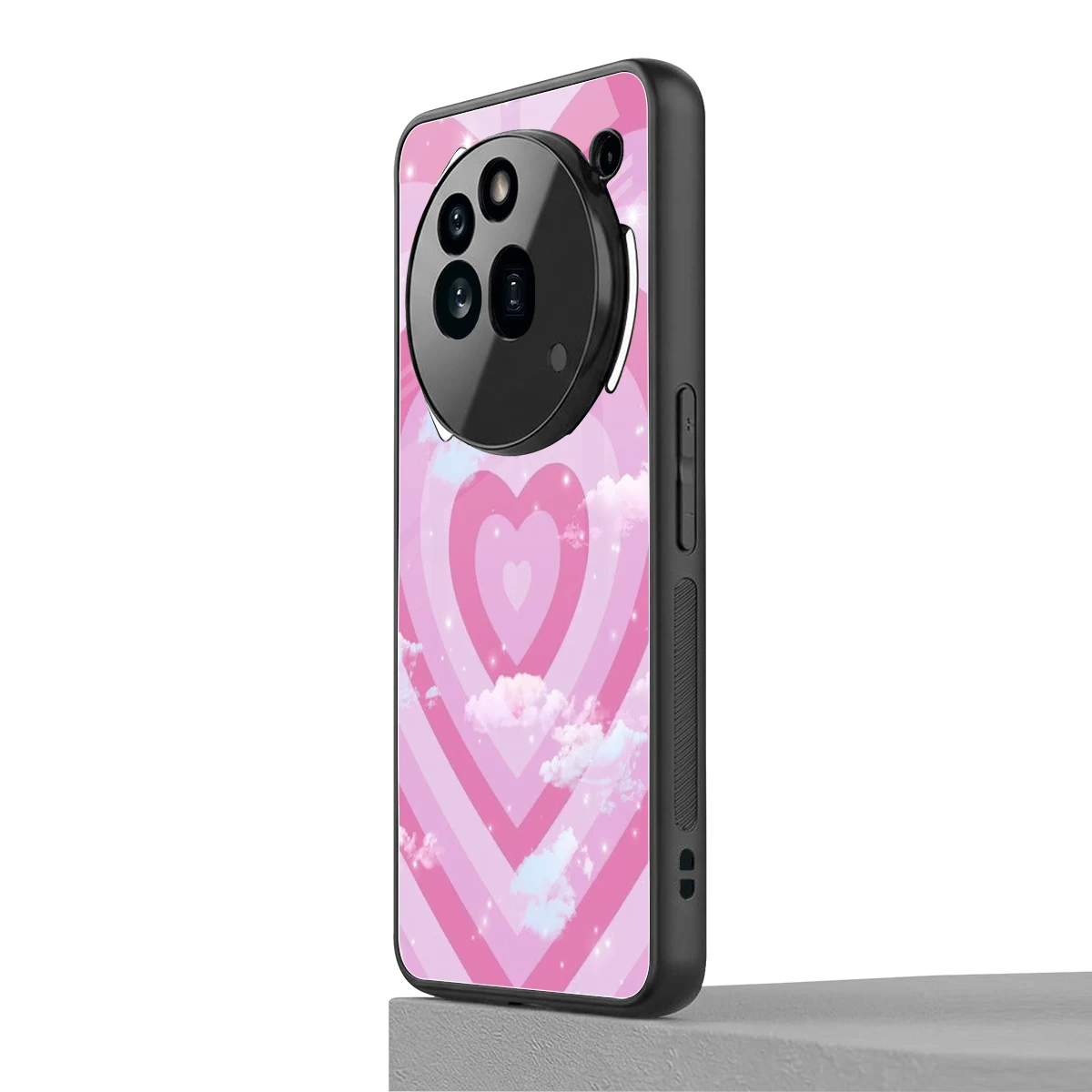 Hearts X Clouds nothing phone 3a pro mobile cover | shockproof glass phone case