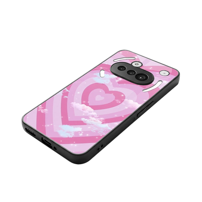 Hearts X Clouds stylish phone case for nothing phone 3a | glossy glass and slim fit
