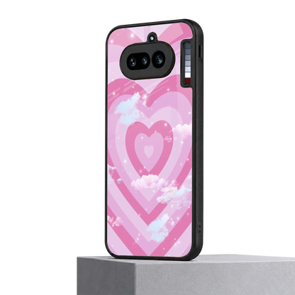 Hearts X Clouds nothing phone 4a mobile cover | shockproof glass phone case