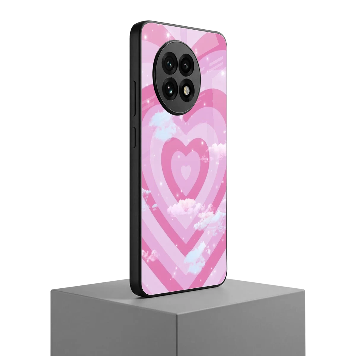 Hearts X Clouds oneplus 13r mobile cover | shockproof glass phone case