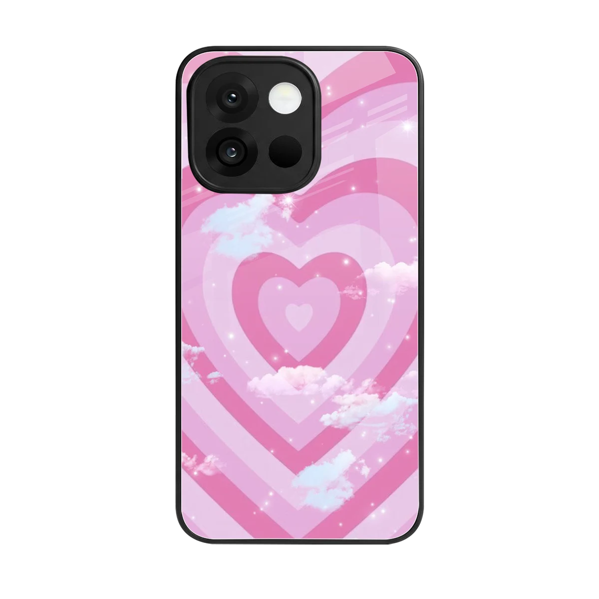 Hearts X Clouds back phone cover | glass case for oneplus 13s