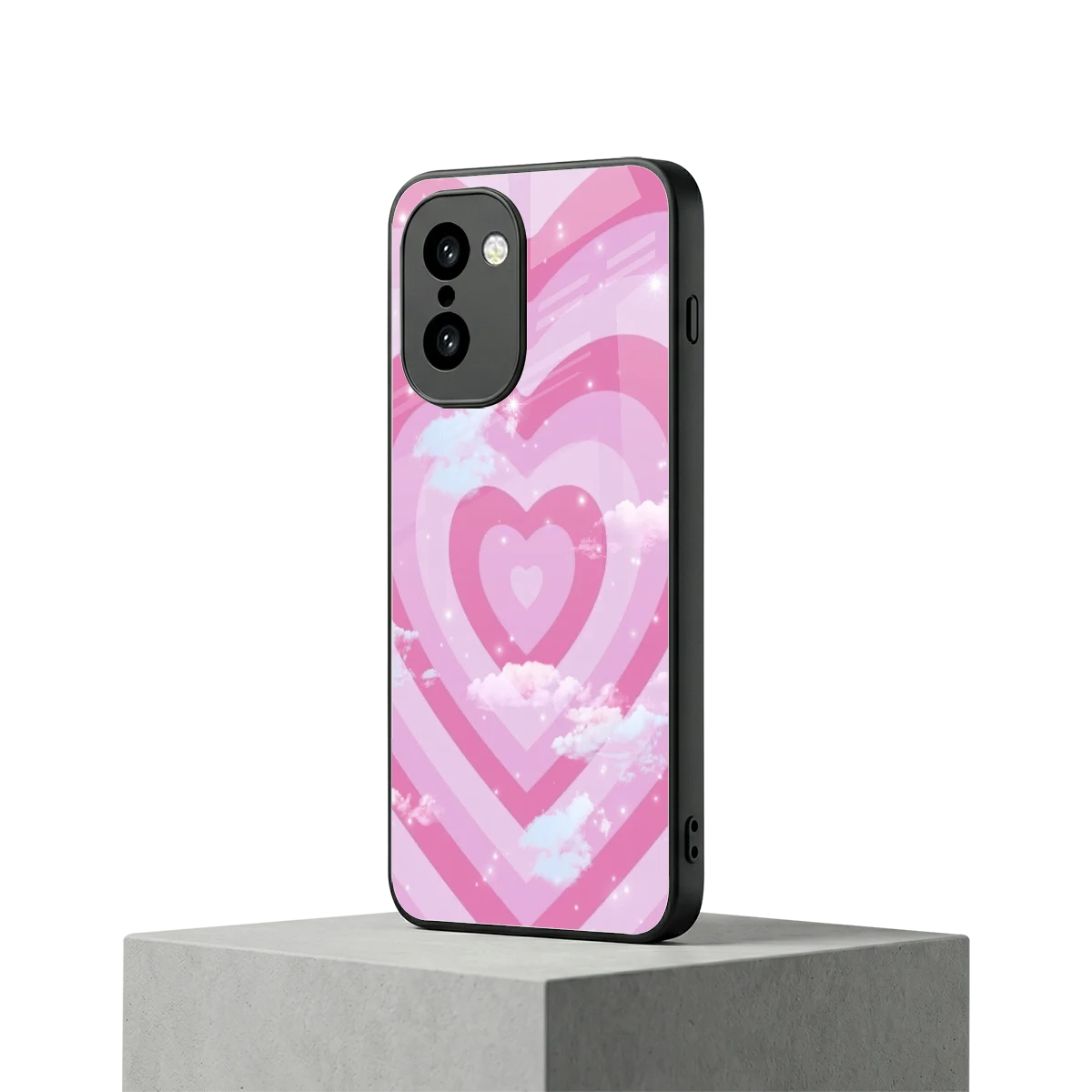 Hearts X Clouds oneplus 15r mobile cover | shockproof glass phone case