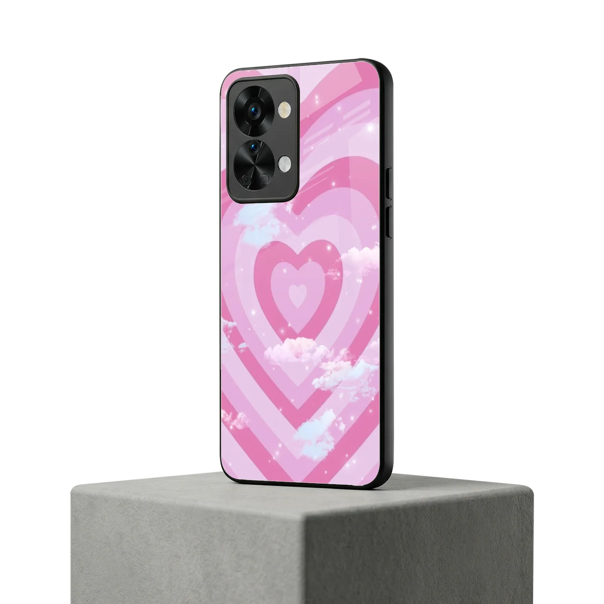 Hearts X Clouds oneplus nord 2t mobile cover | shockproof glass phone case