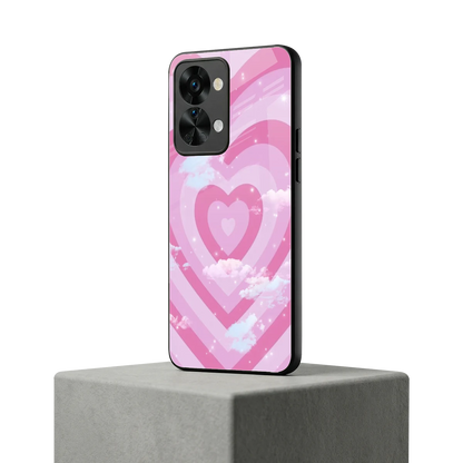Hearts X Clouds oneplus nord 2t mobile cover | shockproof glass phone case