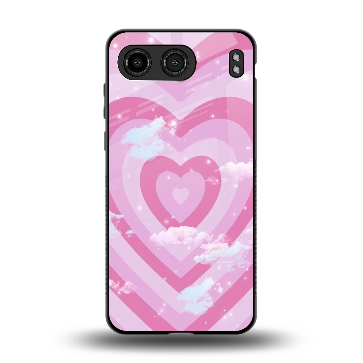 Hearts X Clouds back phone cover | glass case for oneplus nord 4