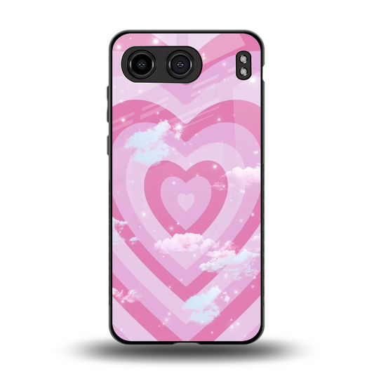 Hearts X Clouds back phone cover | glass case for oneplus nord 4