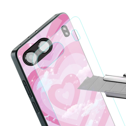 Hearts X Clouds stylish phone case for oneplus nord 4 | glossy glass and slim fit