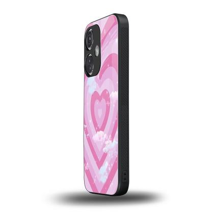 Hearts X Clouds oneplus nord ce 3 mobile cover | shockproof glass phone case