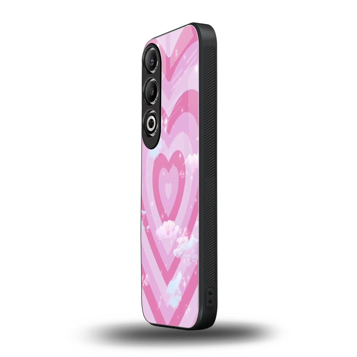 Hearts X Clouds oneplus nord ce 4 mobile cover | shockproof glass phone case