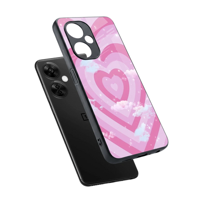 Hearts X Clouds sleek oneplus nord ce 3 lite cover with tempered glass back and TPU edges