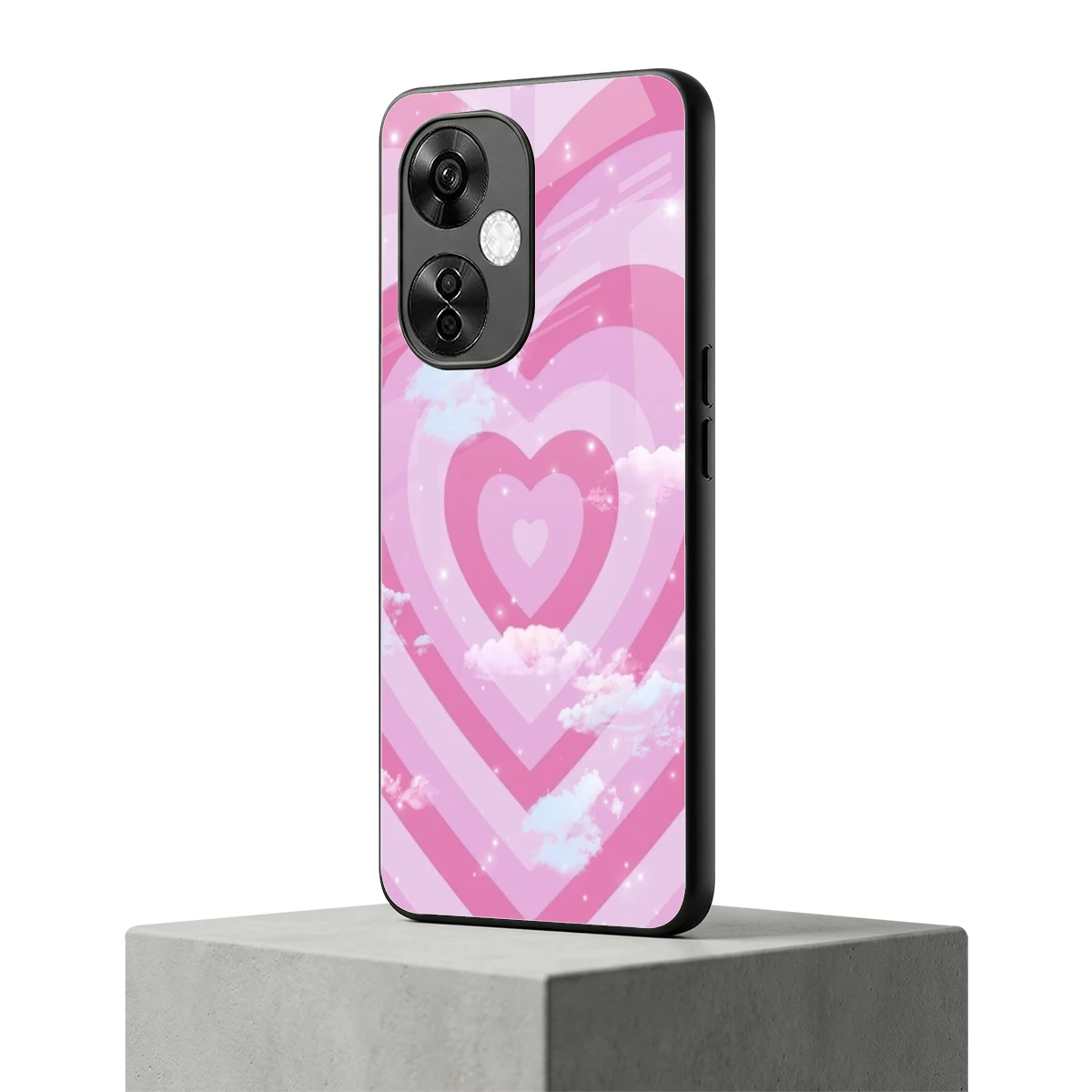 Hearts X Clouds oneplus nord ce 3 lite mobile cover | shockproof glass phone case