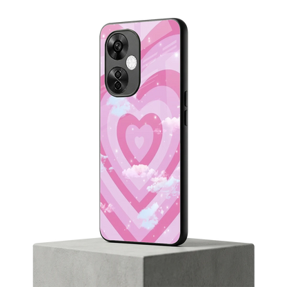 Hearts X Clouds oneplus nord ce 3 lite mobile cover | shockproof glass phone case