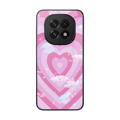 Hearts X Clouds back phone cover | glass case for oppo f29 5g
