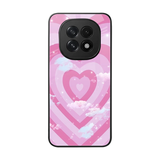 Hearts X Clouds back phone cover | glass case for oppo f29 5g