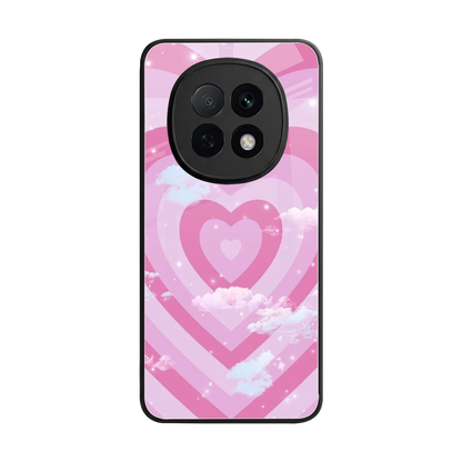 Hearts X Clouds back phone cover | glass case for oppo f29 pro 5g