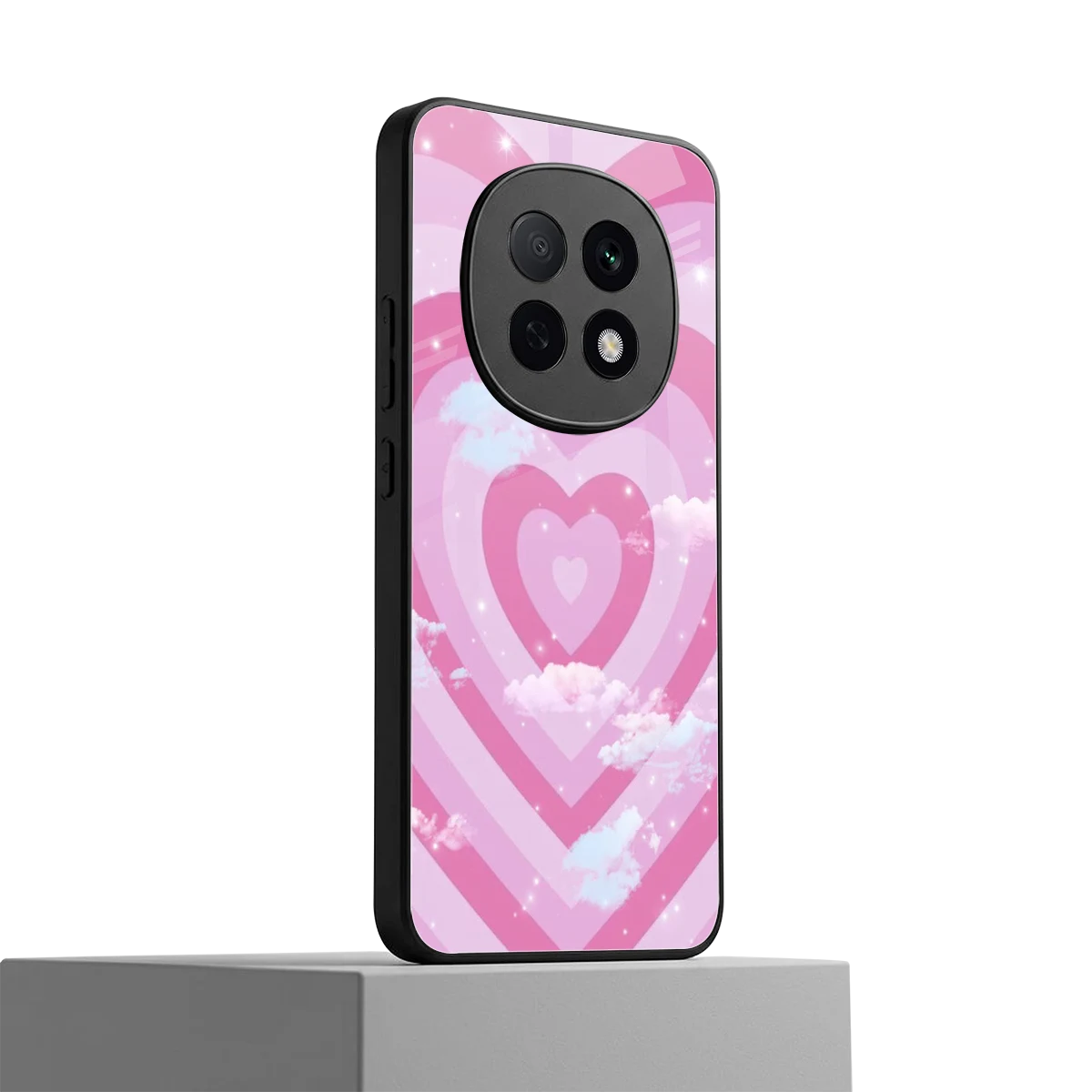 Hearts X Clouds oppo f29 pro 5g mobile cover | shockproof glass phone case