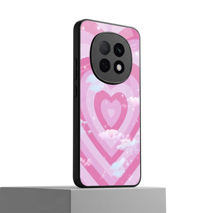 Hearts X Clouds oppo f29 pro 5g mobile cover | shockproof glass phone case