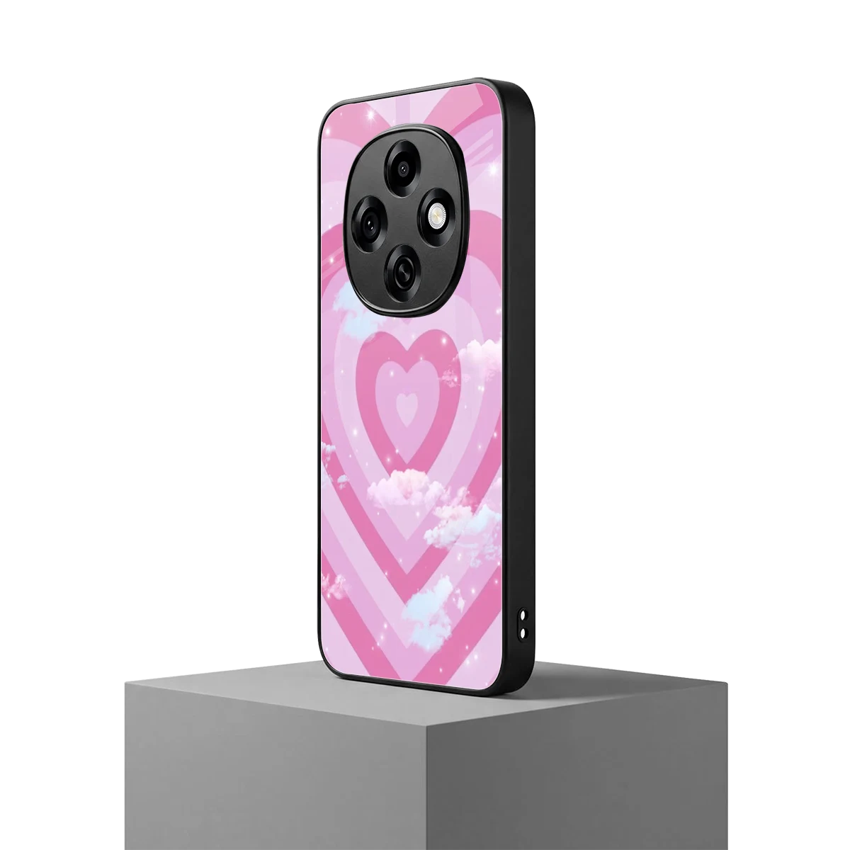Hearts X Clouds oppo f31 pro 5g mobile cover | shockproof glass phone case