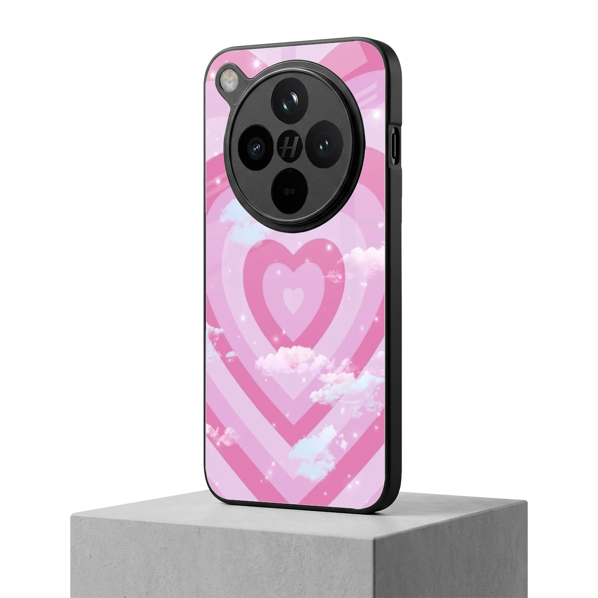 Hearts X Clouds oppo find x8 mobile cover | shockproof glass phone case