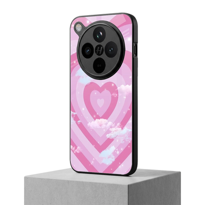Hearts X Clouds oppo find x8 mobile cover | shockproof glass phone case