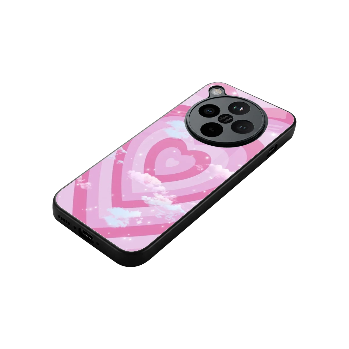 Hearts X Clouds stylish phone case for oppo find x8 | glossy glass and slim fit