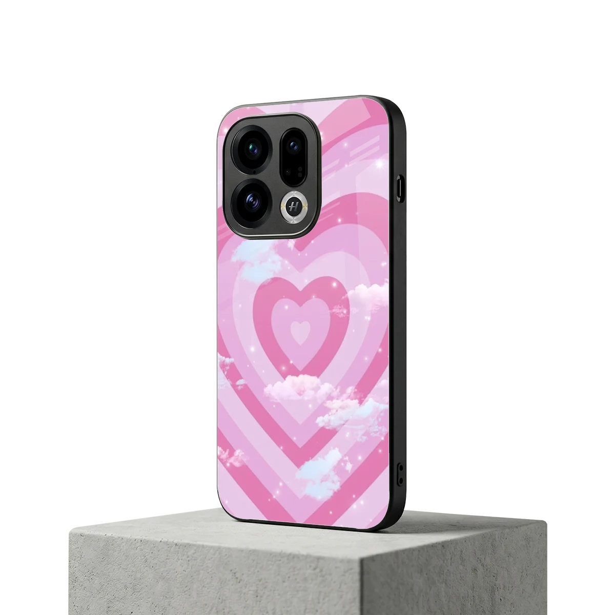 Hearts X Clouds oppo find x9 mobile cover | shockproof glass phone case