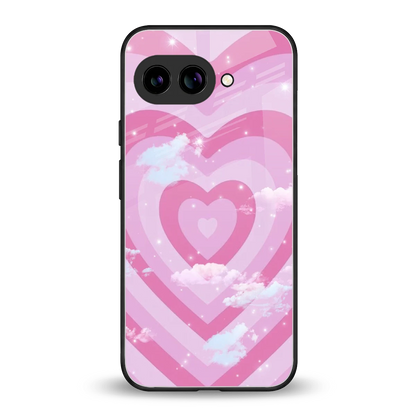 Hearts X Clouds back phone cover | glass case for google pixel 10a