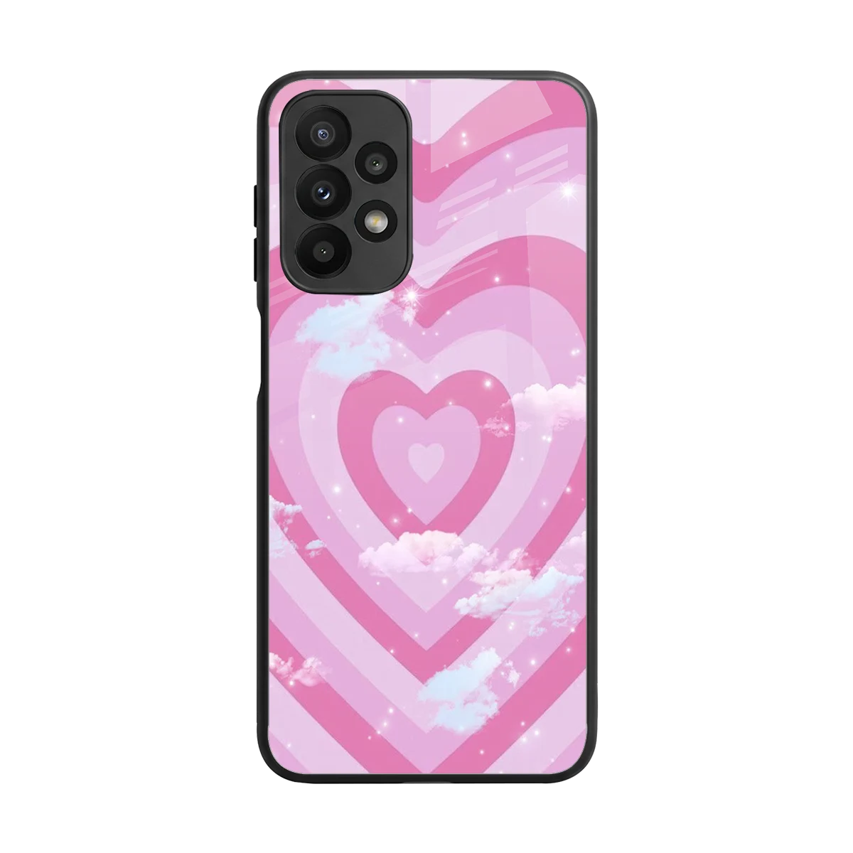 Hearts X Clouds back phone cover | glass case for samsung galaxy a23