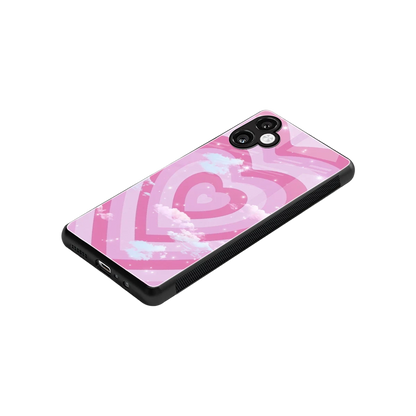 Hearts X Clouds stylish phone case for samsung galaxy a06 5g | glossy glass and slim fit
