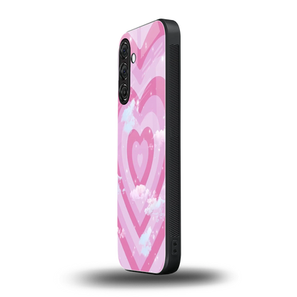 Hearts X Clouds samsung galaxy m36 5g mobile cover | shockproof glass phone case