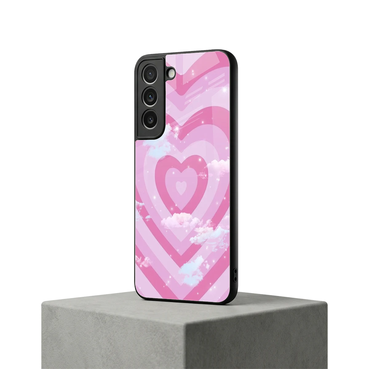 Hearts X Clouds samsung galaxy s22 mobile cover | shockproof glass phone case