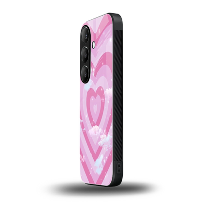 Hearts X Clouds samsung galaxy s24 mobile cover | shockproof glass phone case