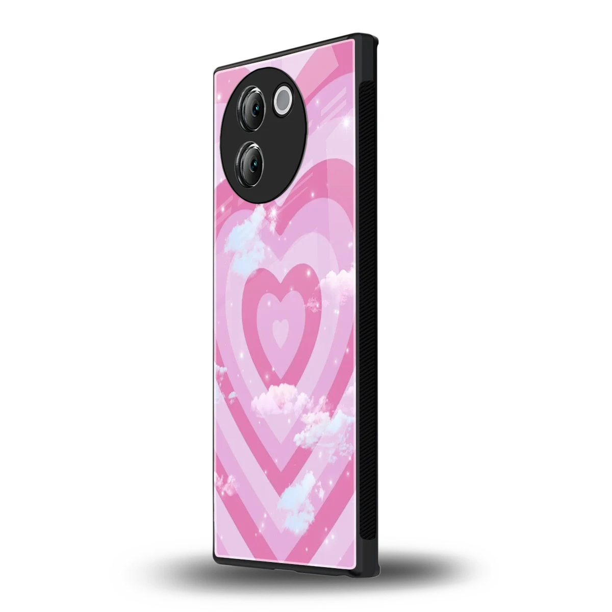 Hearts X Clouds vivo v30e mobile cover | shockproof glass phone case