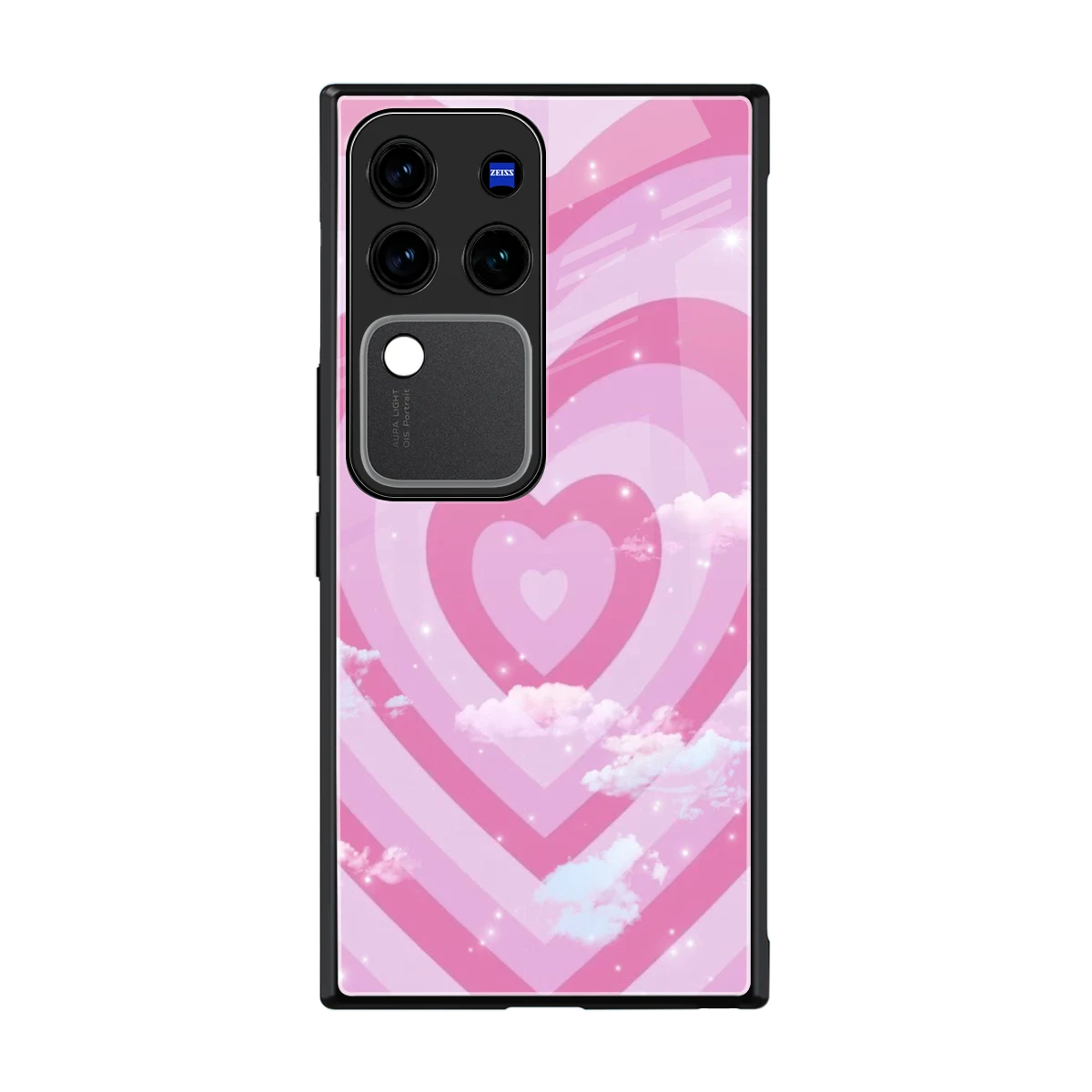 Hearts X Clouds back phone cover | glass case forvivo v30 pro