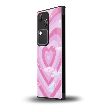 Hearts X Clouds vivo v30 mobile cover | shockproof glass phone case