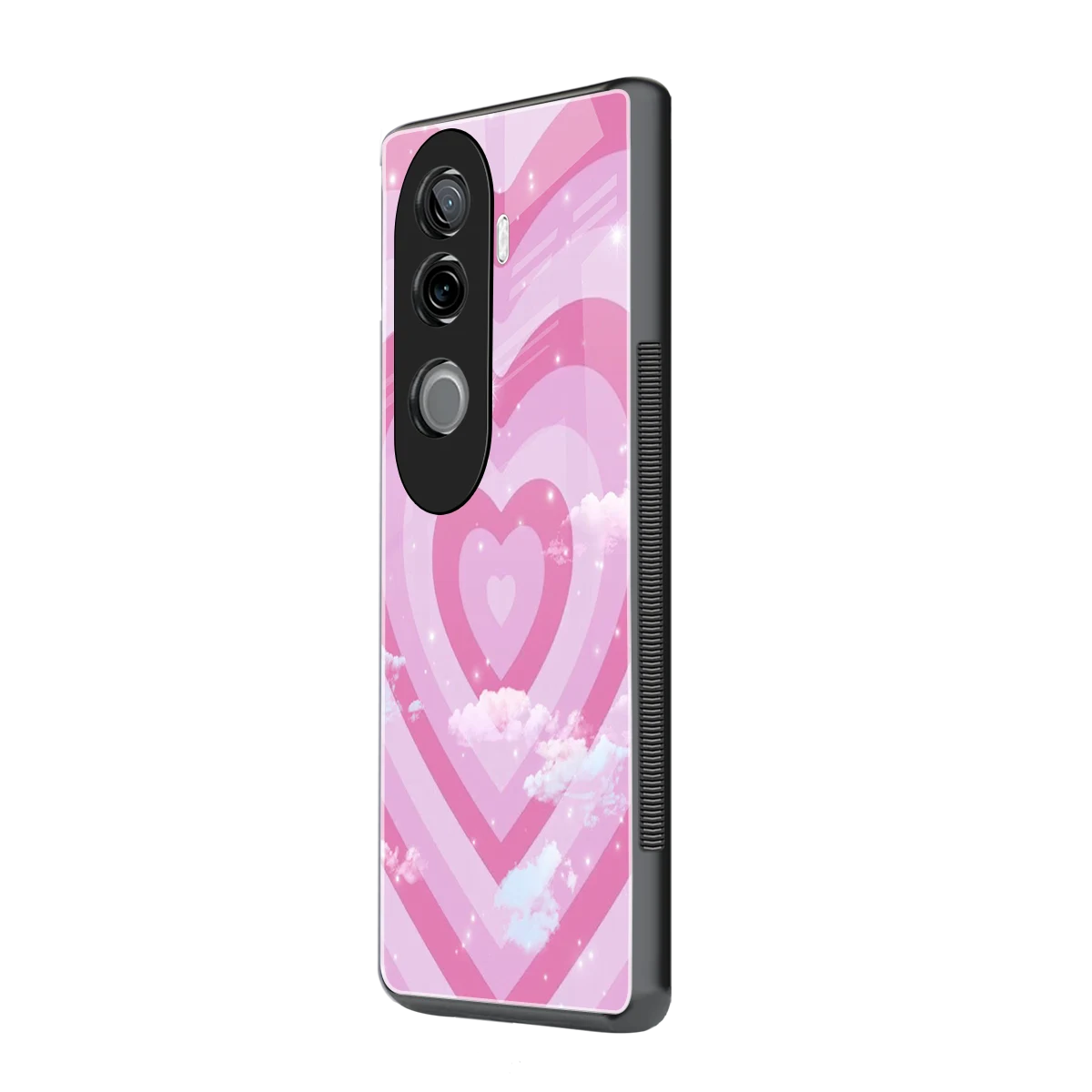 Hearts X Clouds vivo v40e mobile cover | shockproof glass phone case