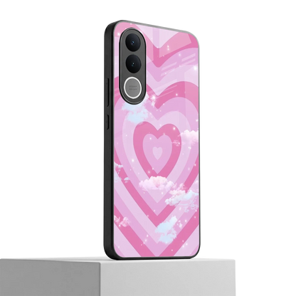 Hearts X Clouds vivo v70 fe mobile cover | shockproof glass phone case