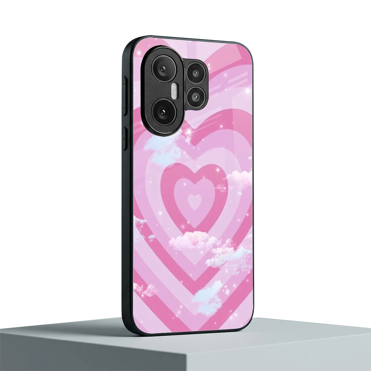 Hearts X Clouds vivo x200 fe mobile cover | shockproof glass phone case