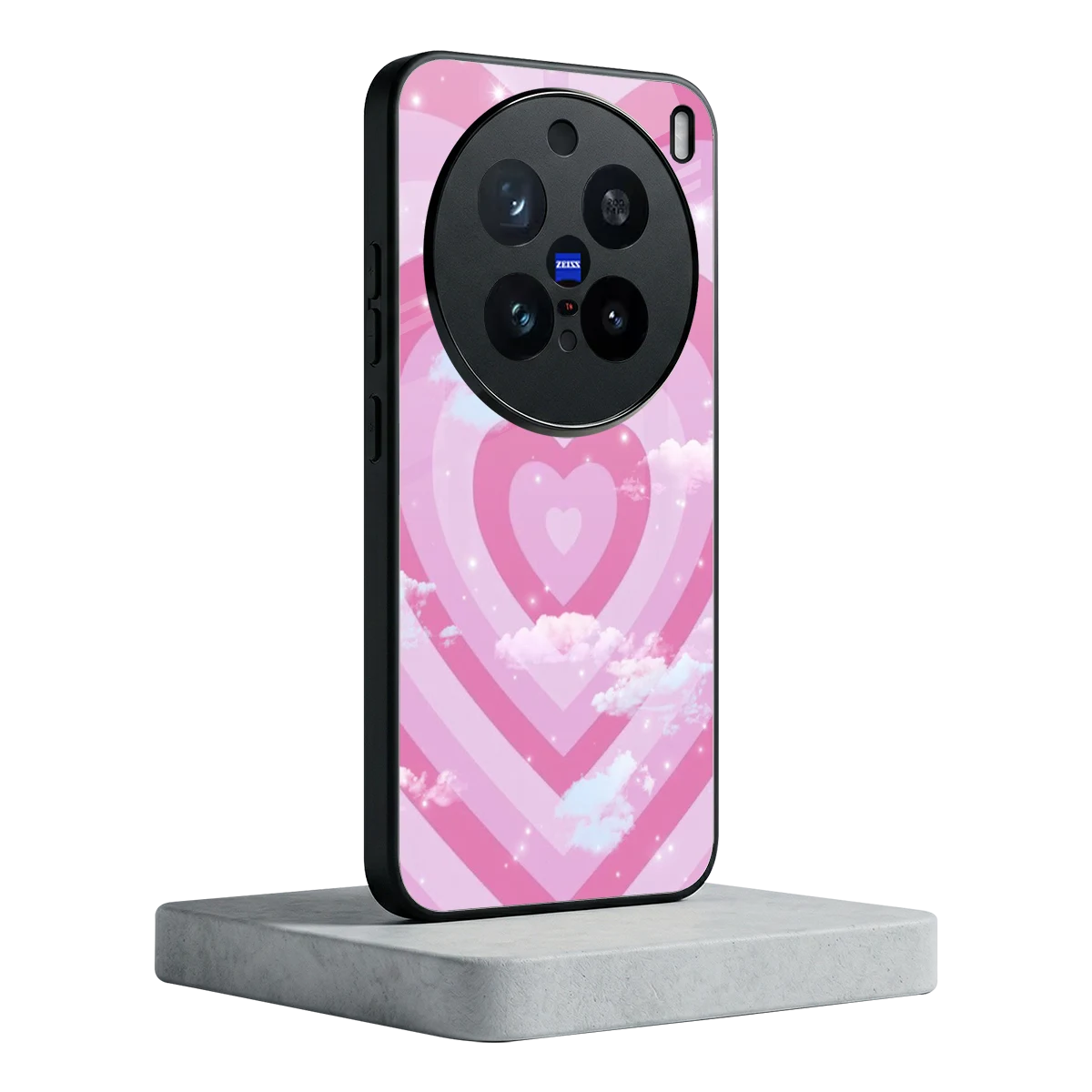 Hearts X Clouds vivo x200 pro mobile cover | shockproof glass phone case
