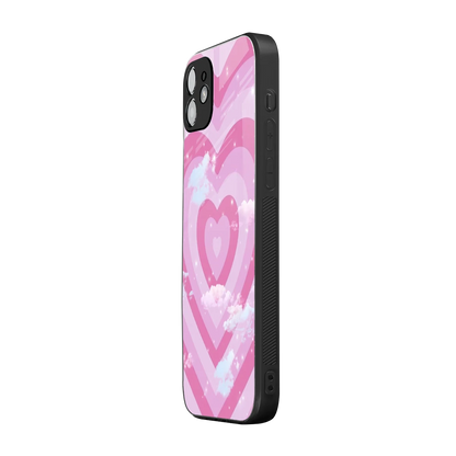 Hearts X Clouds iphone 12 mobile cover | shockproof glass phone case