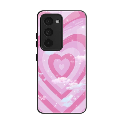 Hearts X Clouds back phone cover | glass case for redmi 15 5g