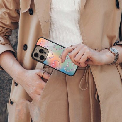 Hearts Euphoria Phone Case for Iphone 16 | Glass Case
