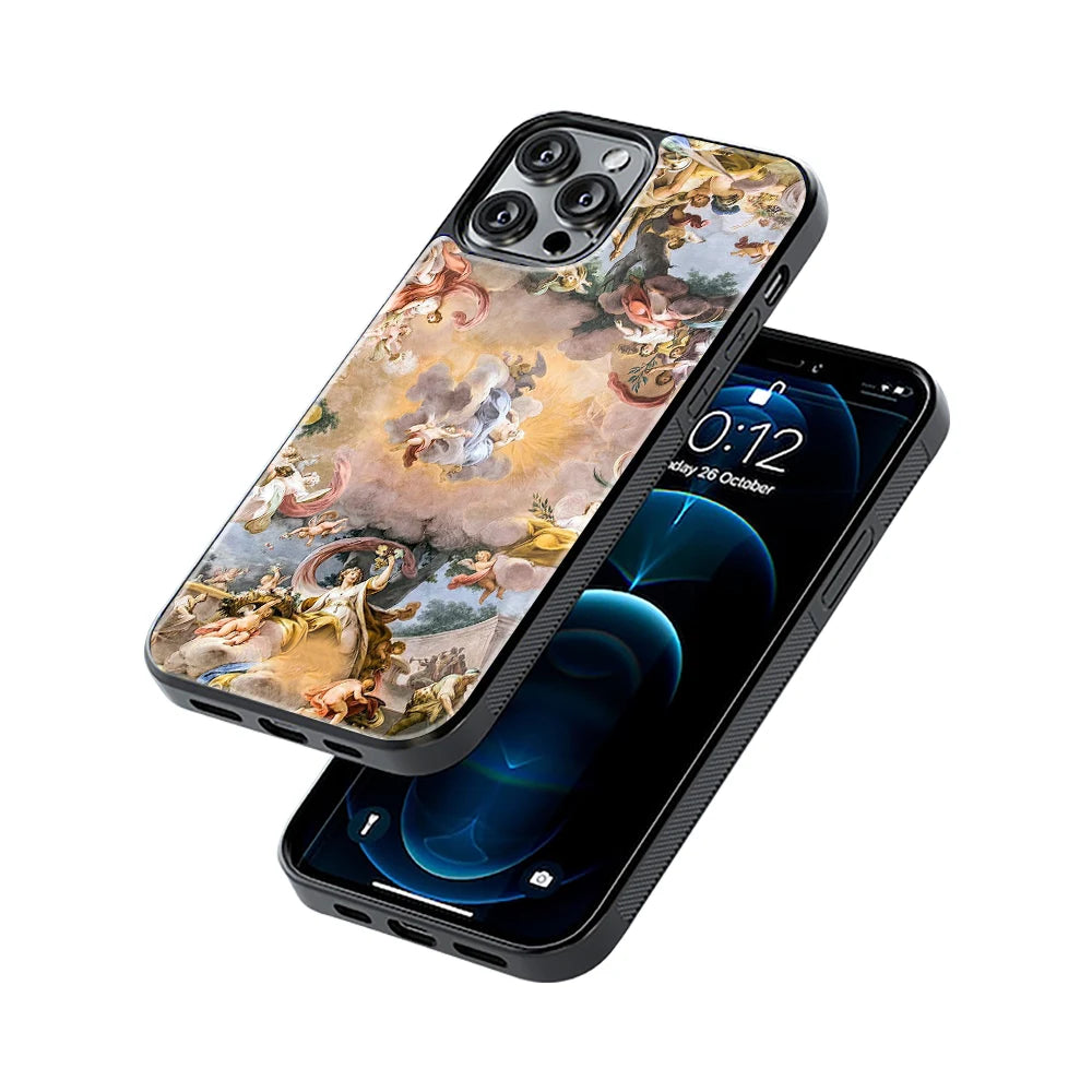 Protective Glass Back Phone Case Compatible with iPhone, Samsung, OnePlus, Pixel & More